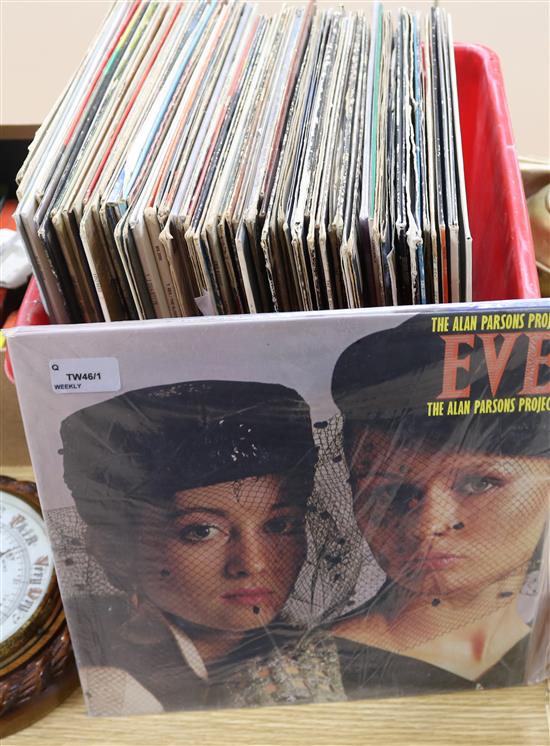 A collection of vinyl LPs, including David Bowie, Lou Reed, Bob Marley, Eagles, T-Rex, etc (approx 80, condition varied)